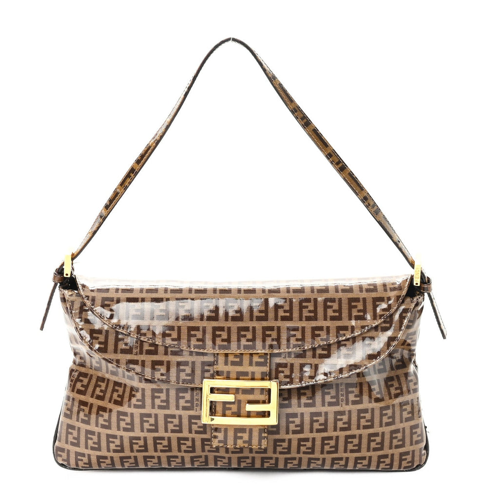 Vinyl Zucchino Baguette Double Flap Tobacco