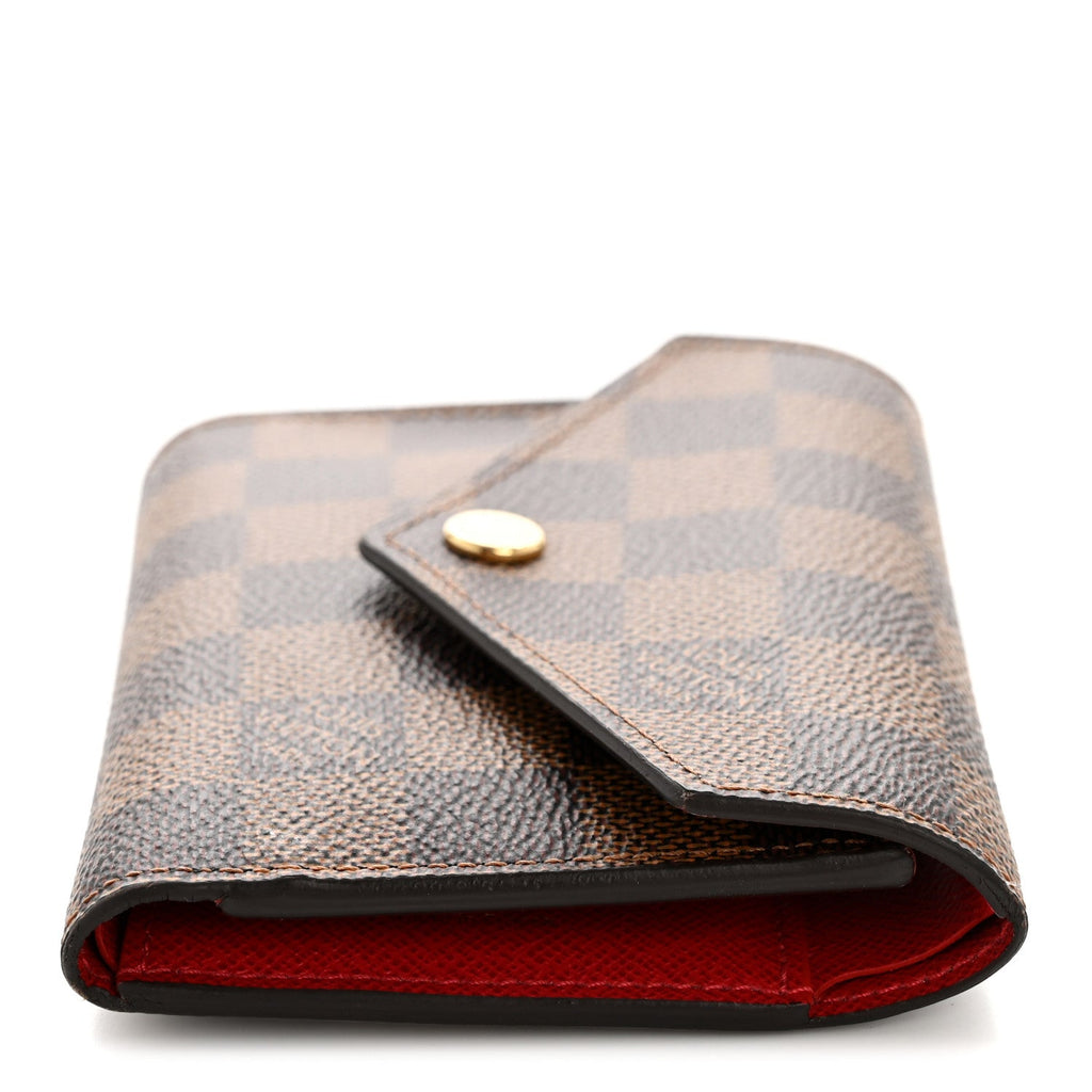Damier Ebene Victorine Wallet Red