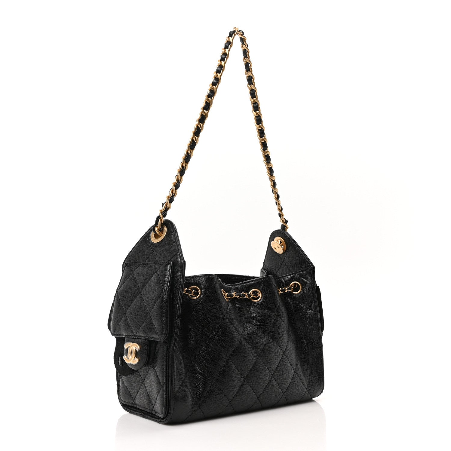 Caviar Quilted Mini Chanel 25 Handbag Black