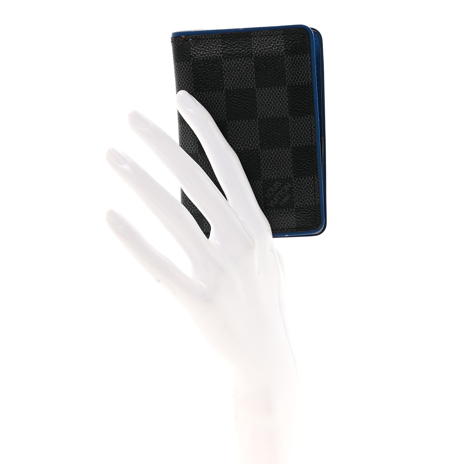 Damier Graphite Pocket Organizer Bleu Neon