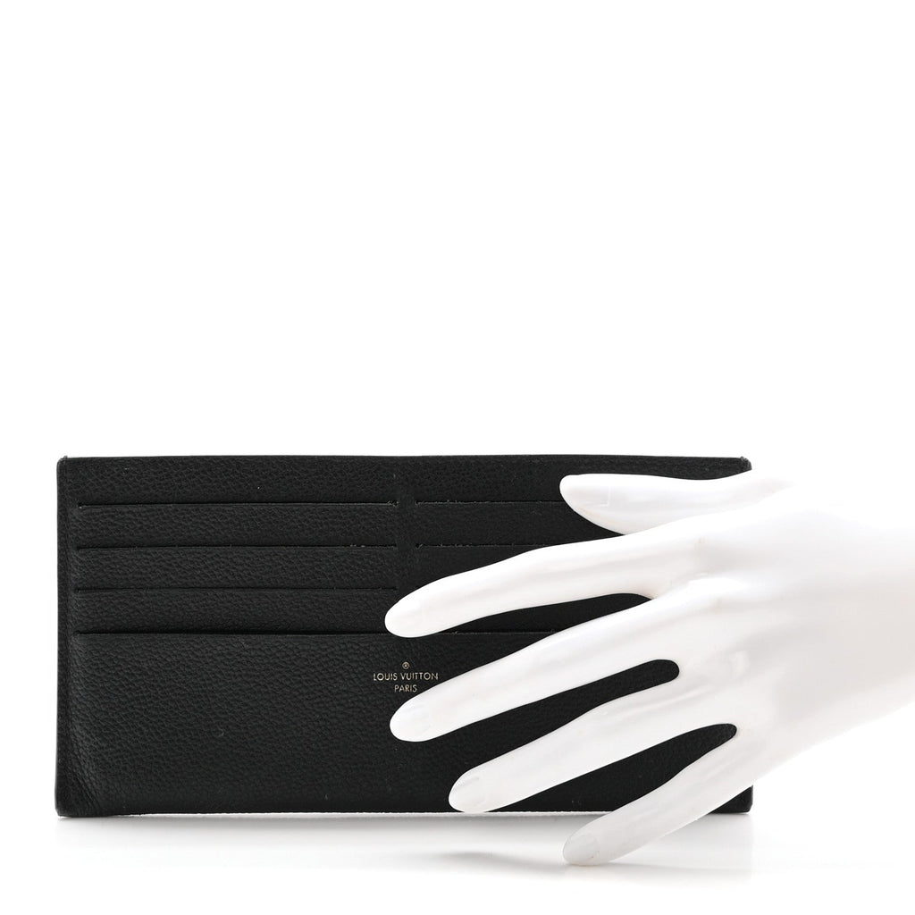 Calfskin Felicie Chain Wallet  Holder Insert Black