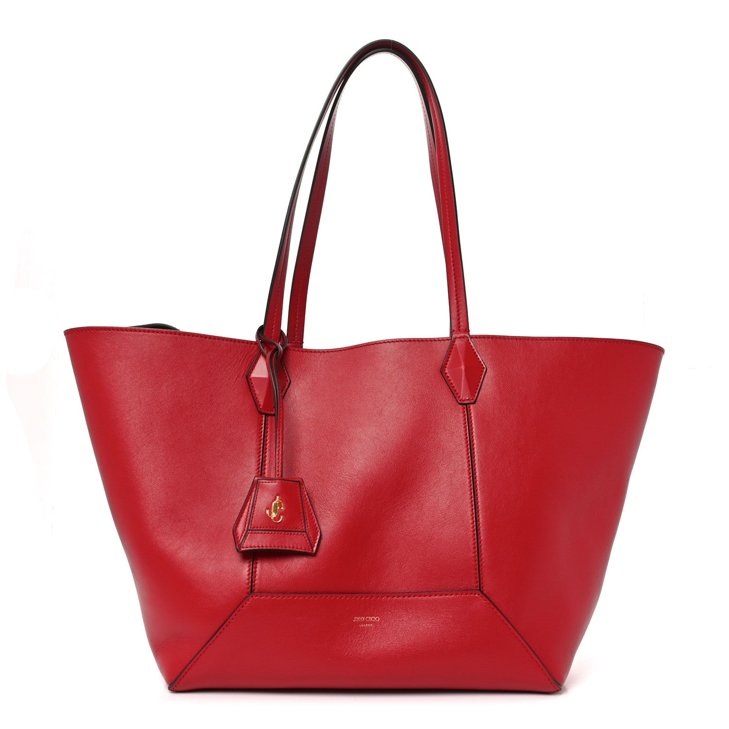 Calfskin Medium Diamond Tote Red