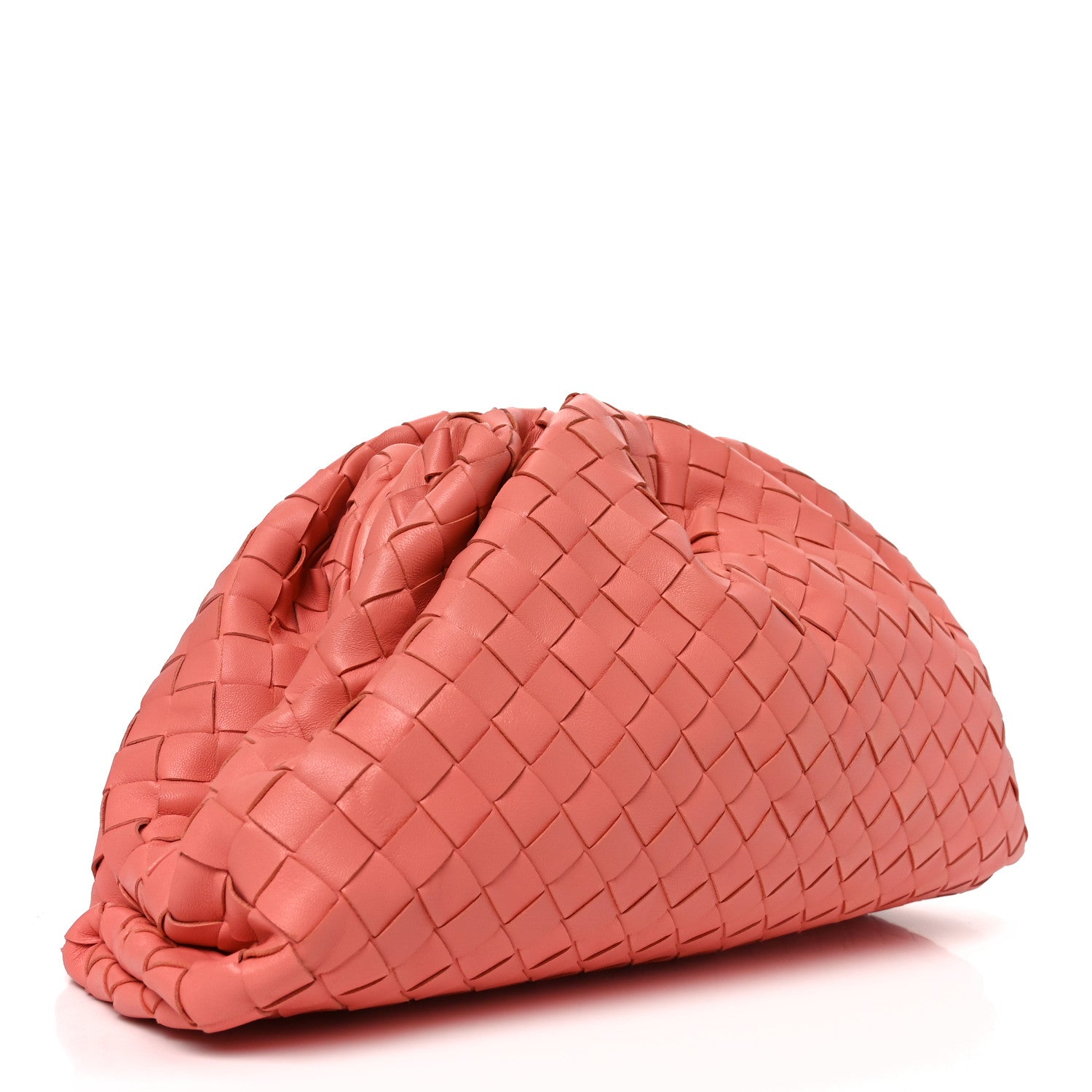 Nappa Maxi Intrecciato The Pouch Oversized Clutch Peach