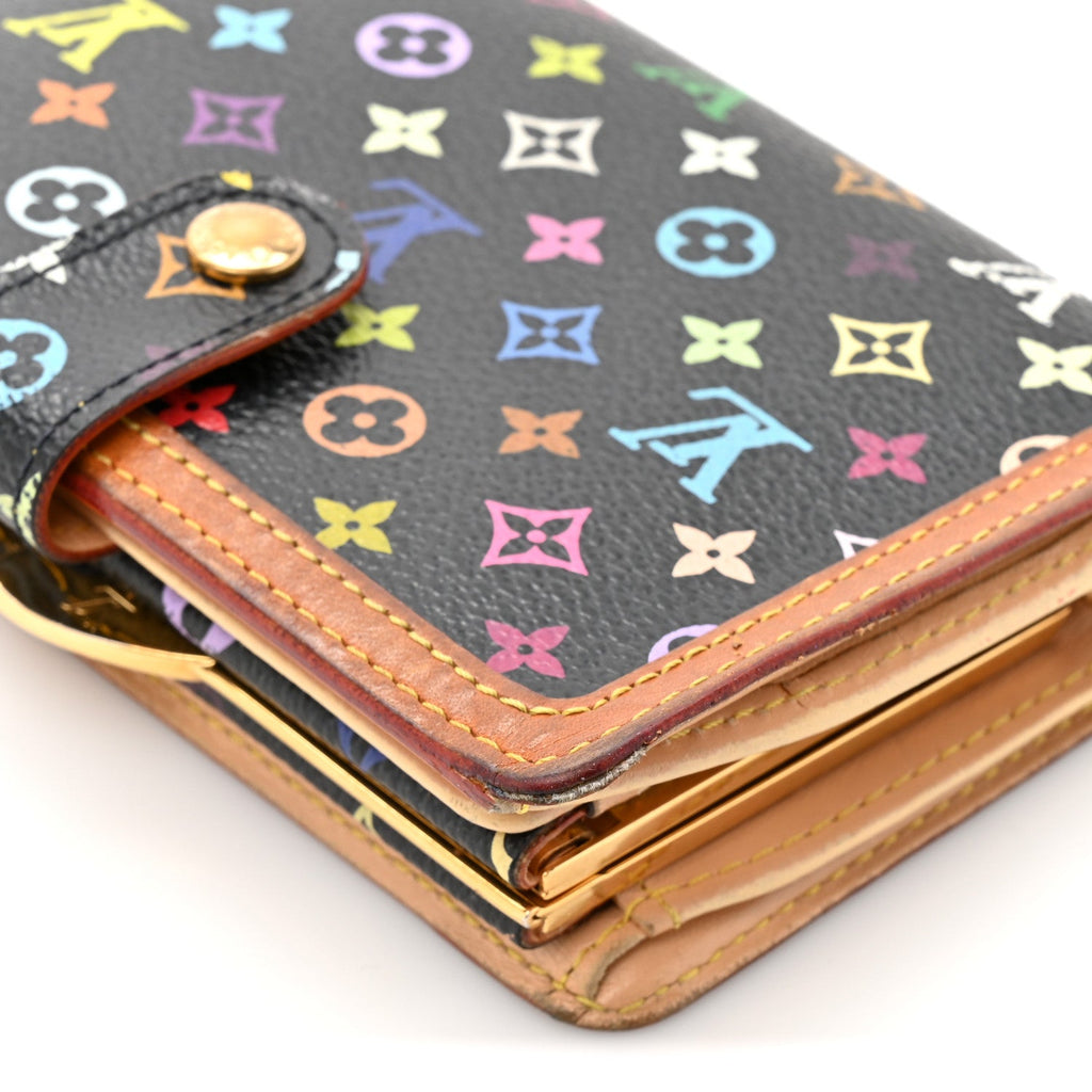 Monogram Multicolor French Purse Wallet Black