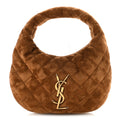 Suede Quilted Icarino Bag Cognac