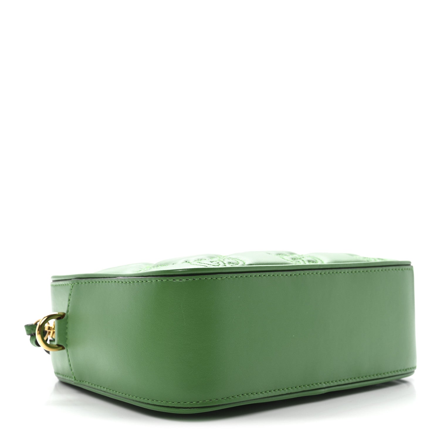 Calfskin GG Matelasse Shoulder Bag Spring Green Natural