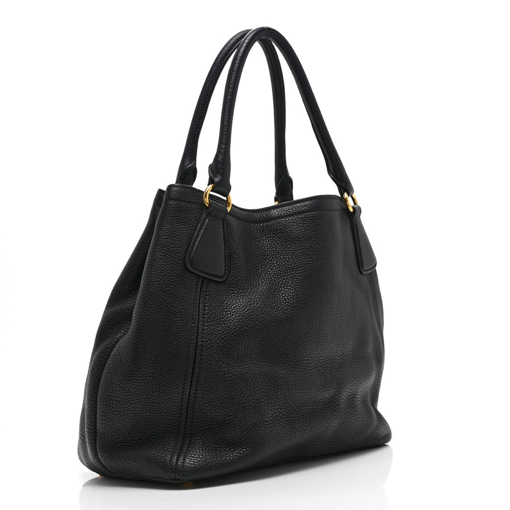 Vitello Daino Tote Black
