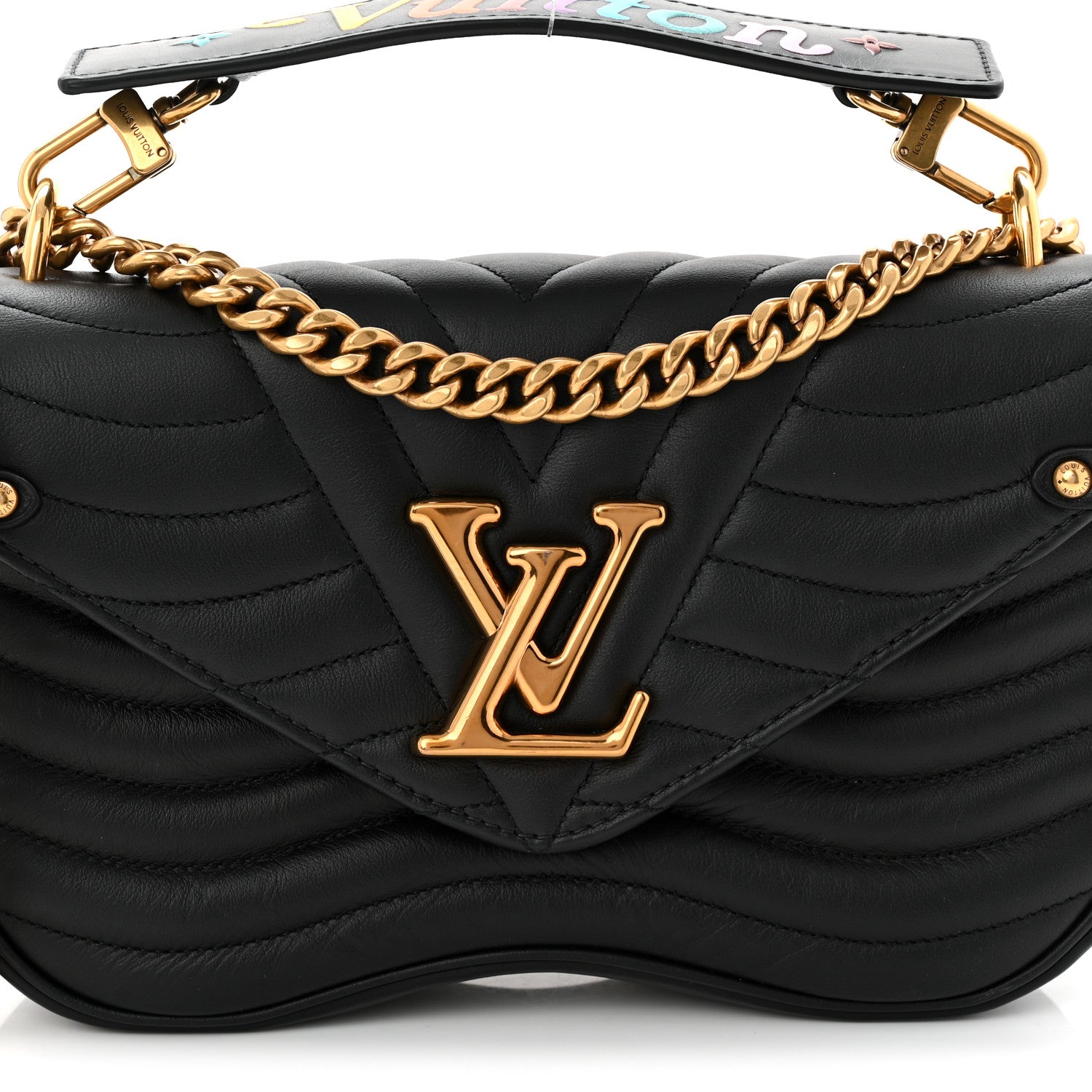 Calfskin New Wave Chain PM Black