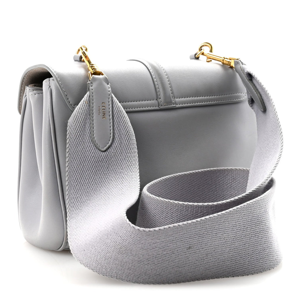 Smooth Calfskin Teen Soft 16 Shoulder Bag Light Grey