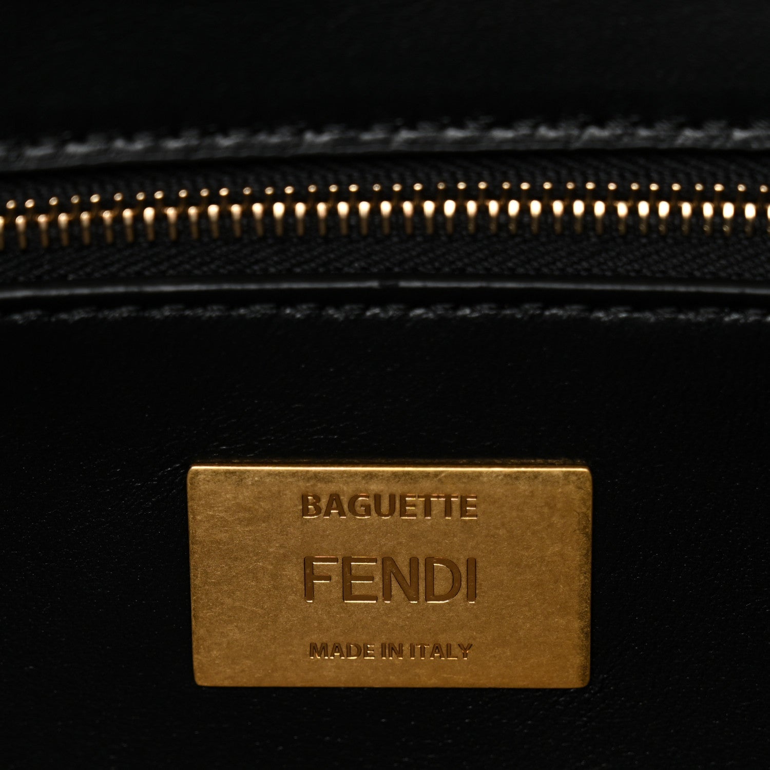 Nappa FF 1974 Embossed Baguette Black