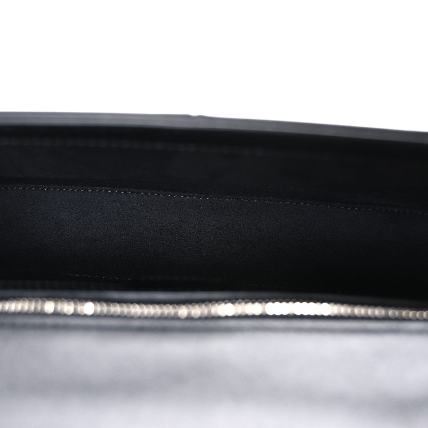 Senna Calfskin Lines Petite GG Top Handle Shoulder Bag Black Mystic White