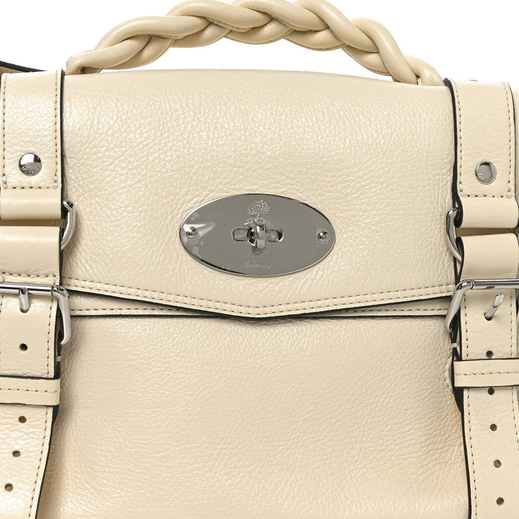 High Shine Calfskin Medium Alexa Eggshell