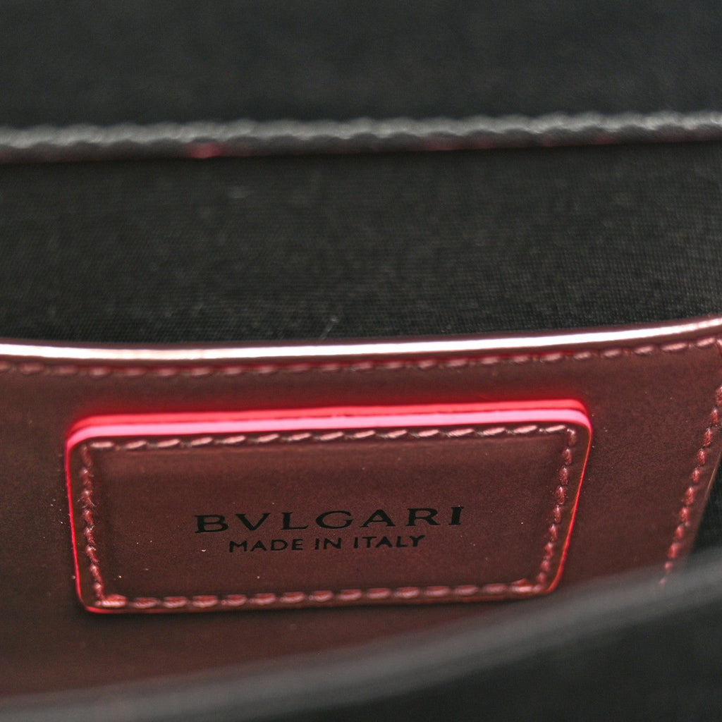 Metallic Calfskin Serpenti Forever Top Handle Pink