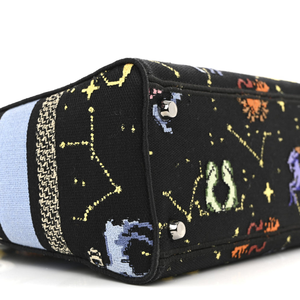 Canvas Pixel Zodiac Embroidered Medium Lady D-Lite Nero Multicolor