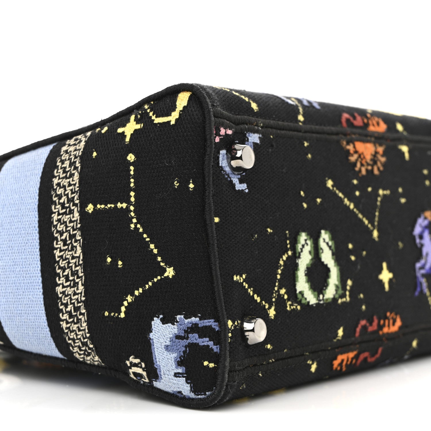 Canvas Pixel Zodiac Embroidered Medium Lady D-Lite Nero Multicolor