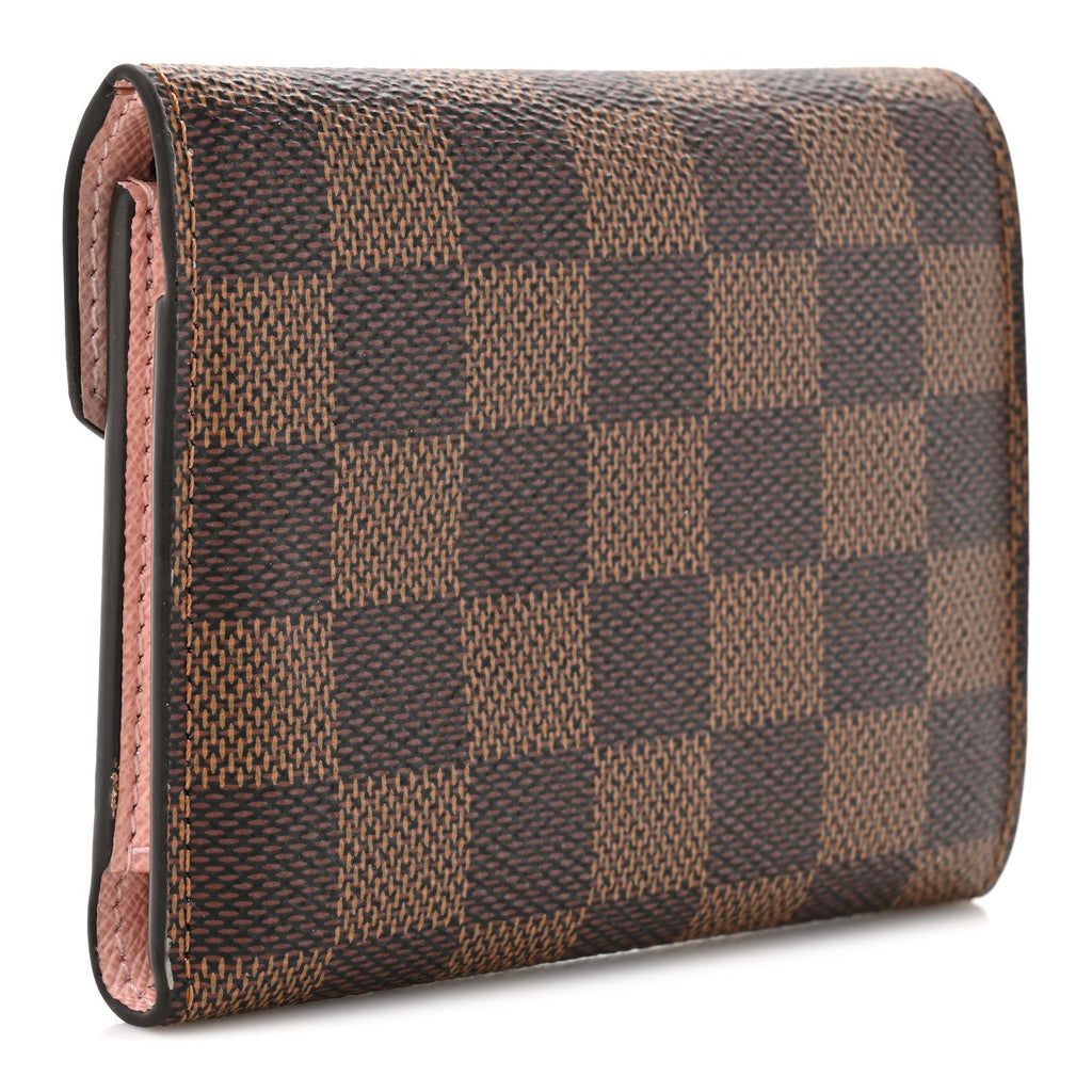 Damier Ebene Victorine Wallet Rose Ballerine
