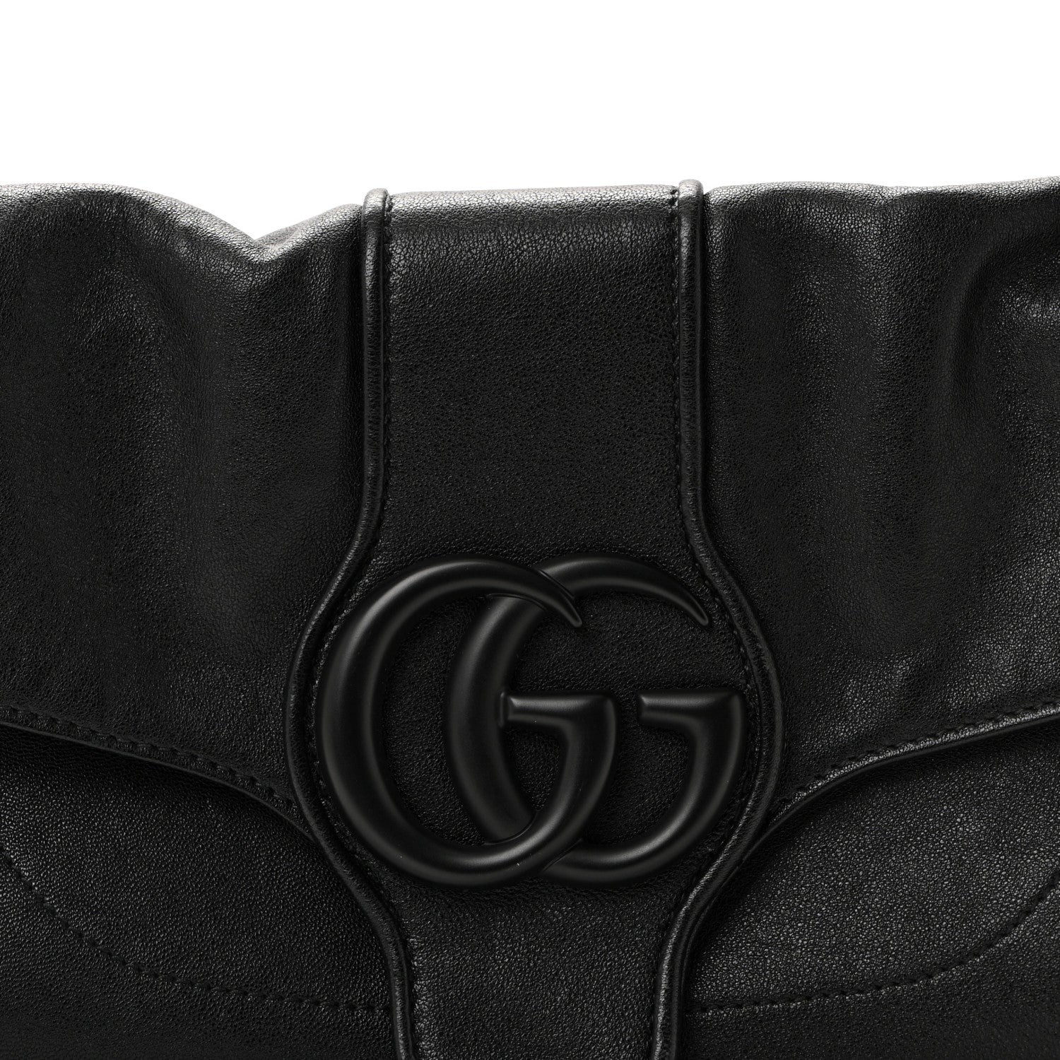 Goatskin Small GG Monochrome Aphrodite Shoulder Bag Black