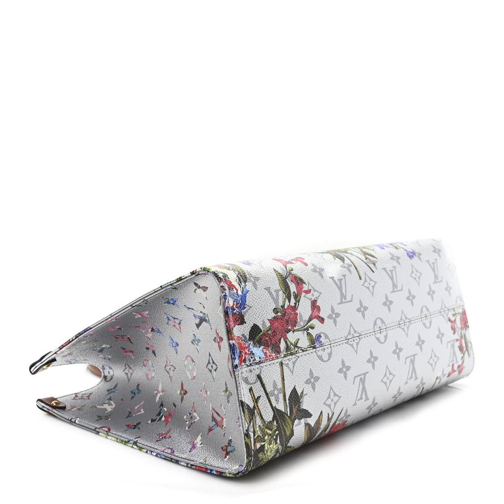 Metallic Monogram LV Garden OnTheGo MM Silver