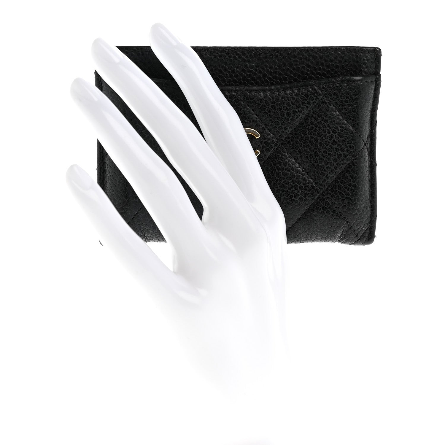 Caviar Quilted  Holder Black