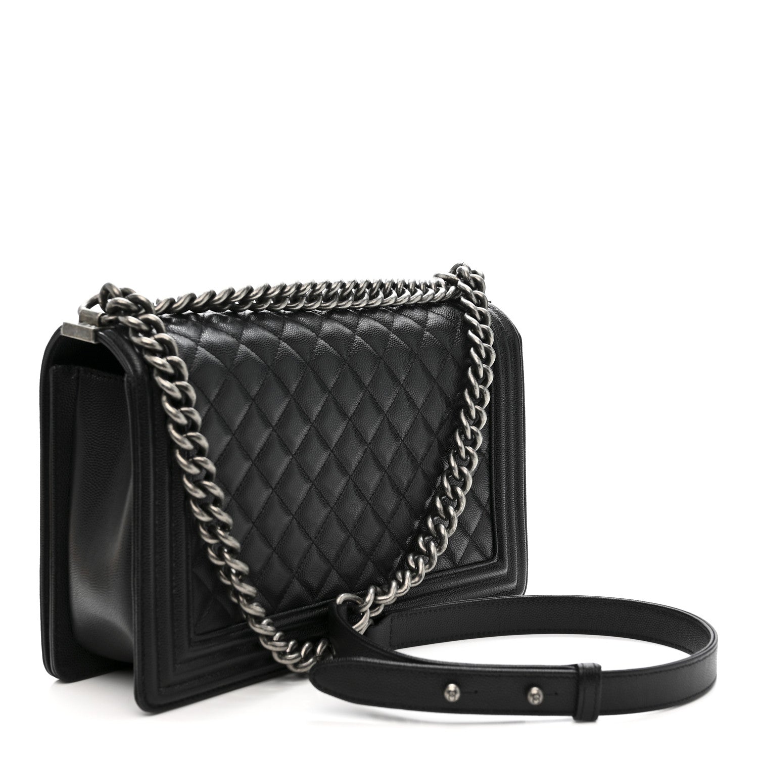 Caviar Quilted New Medium Boy Flap Black