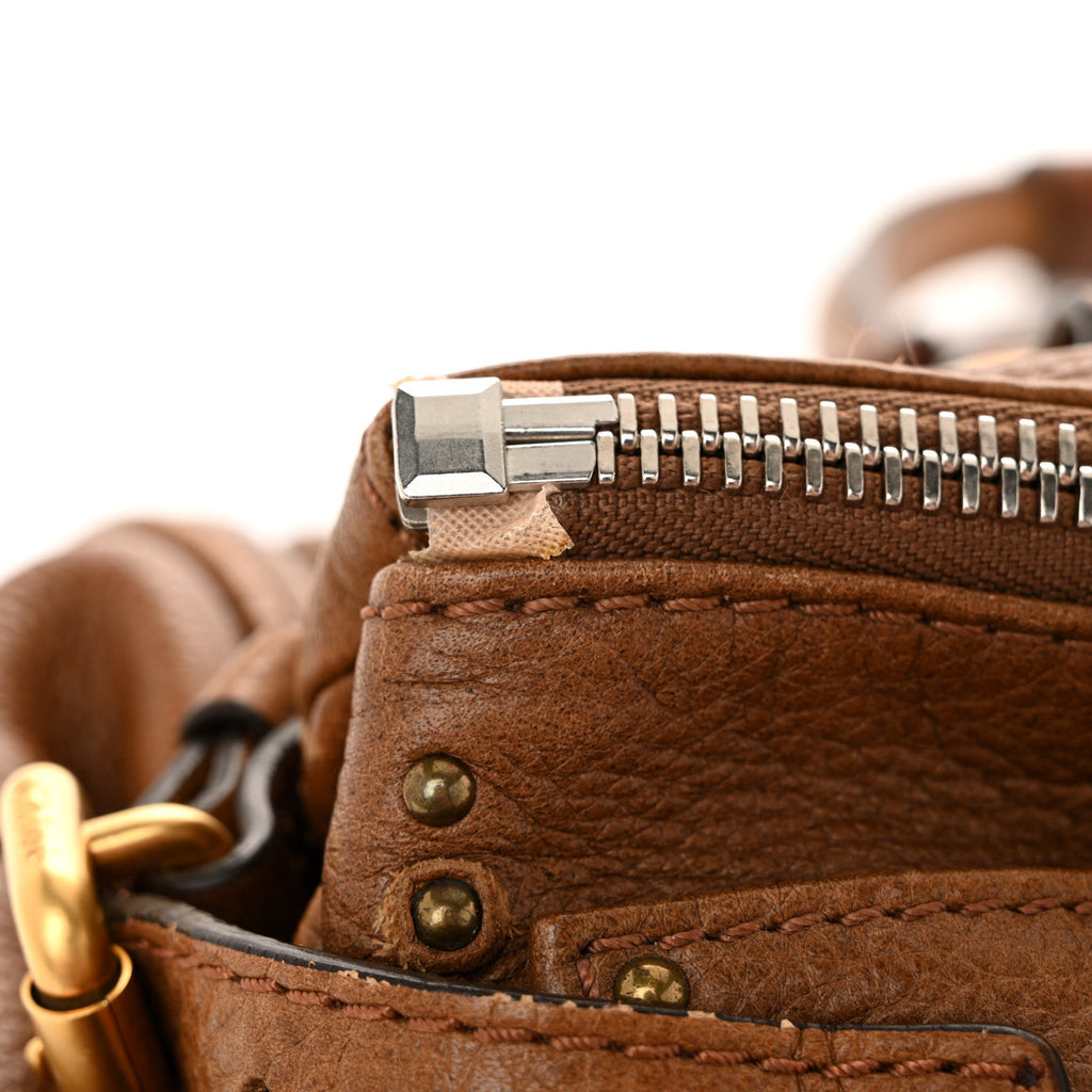 Calfskin Medium Paddington Satchel Tan