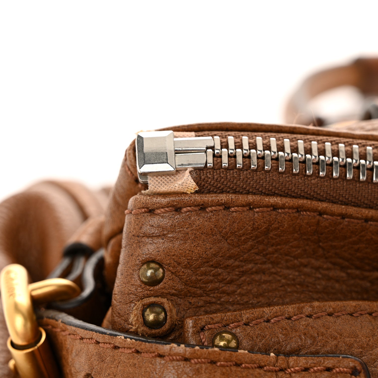 Calfskin Medium Paddington Satchel Tan