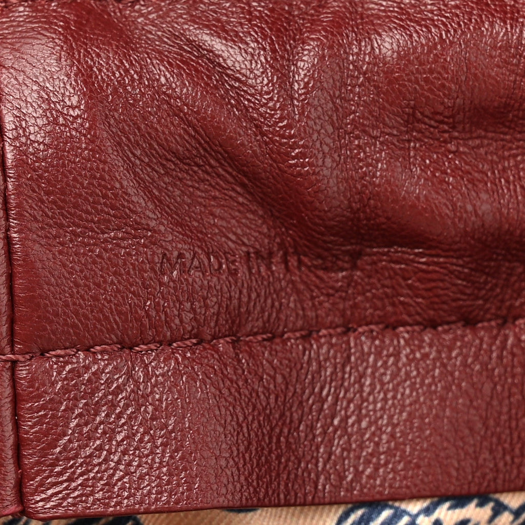 Lambskin Small Crystal Pouch Syrah