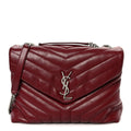 Calfskin Y Quilted Monogram Medium Loulou Chain Satchel Palissandre