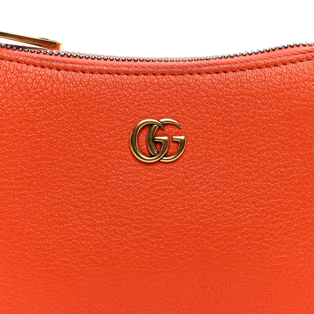 Goatskin Mini Aphrodite Shoulder Bag Orange