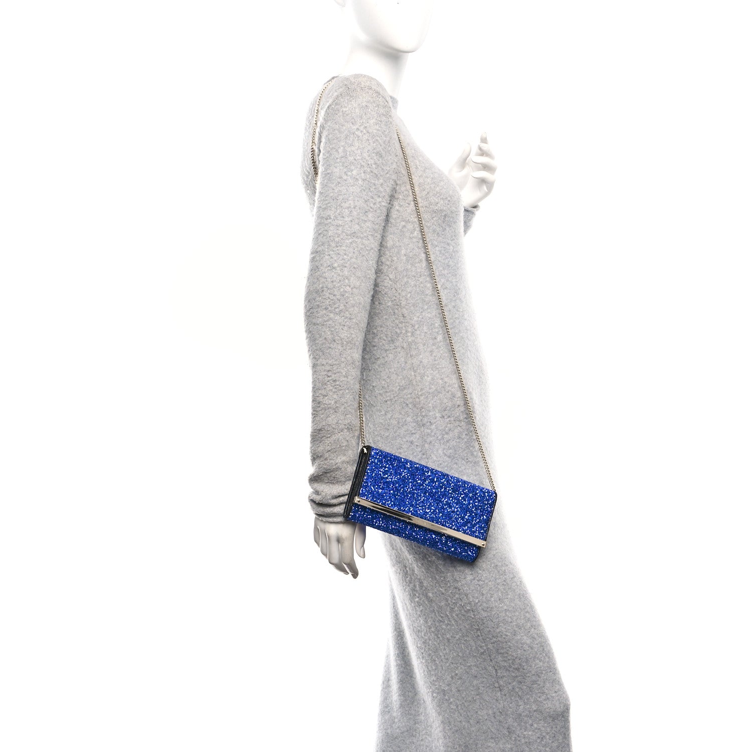 Glitter Milla Wallet on Chain Navy