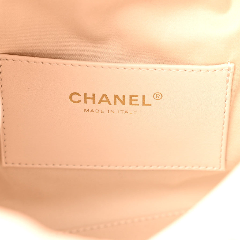 Caviar Quilted Small Chanel 25 Handbag White