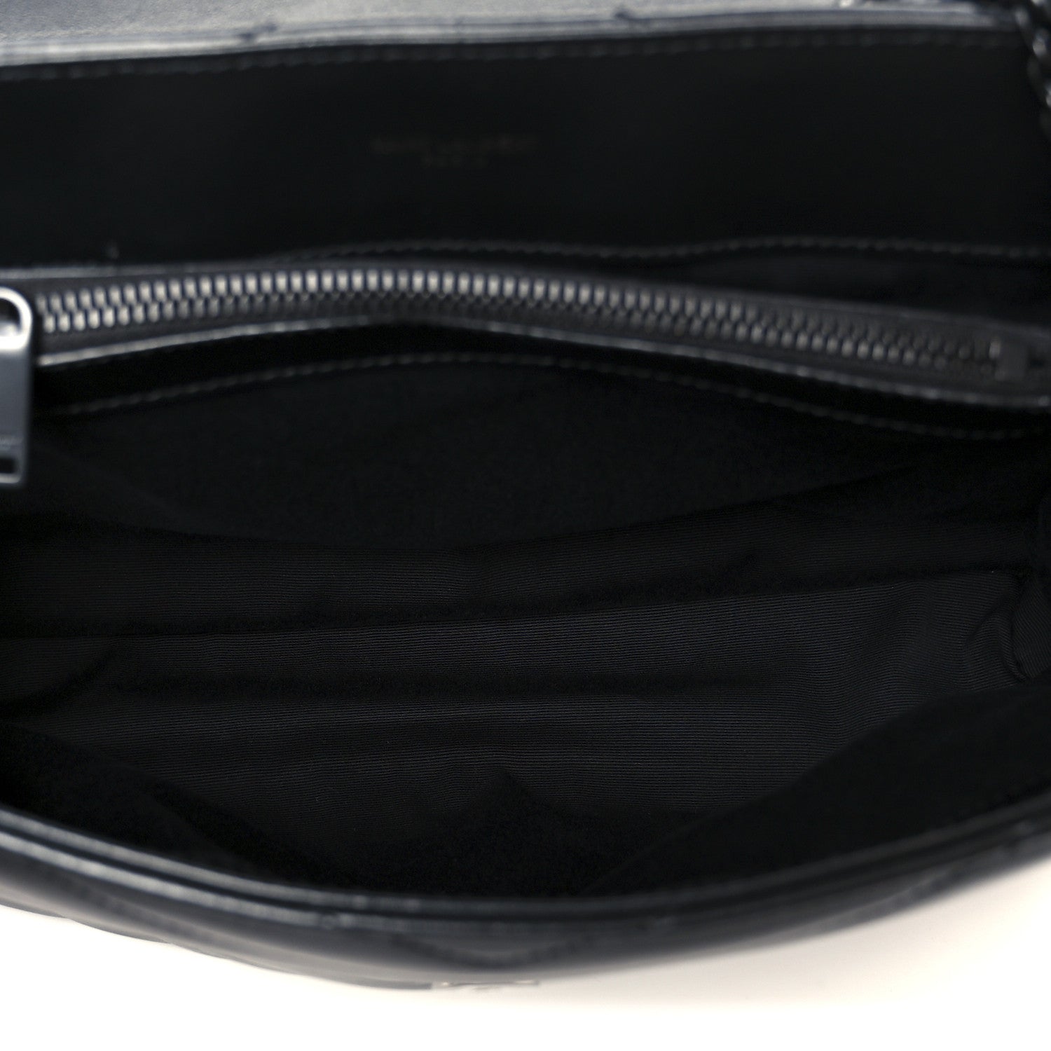 Calfskin Y Quilted Monogram Monochrome Medium Loulou Chain Satchel Black