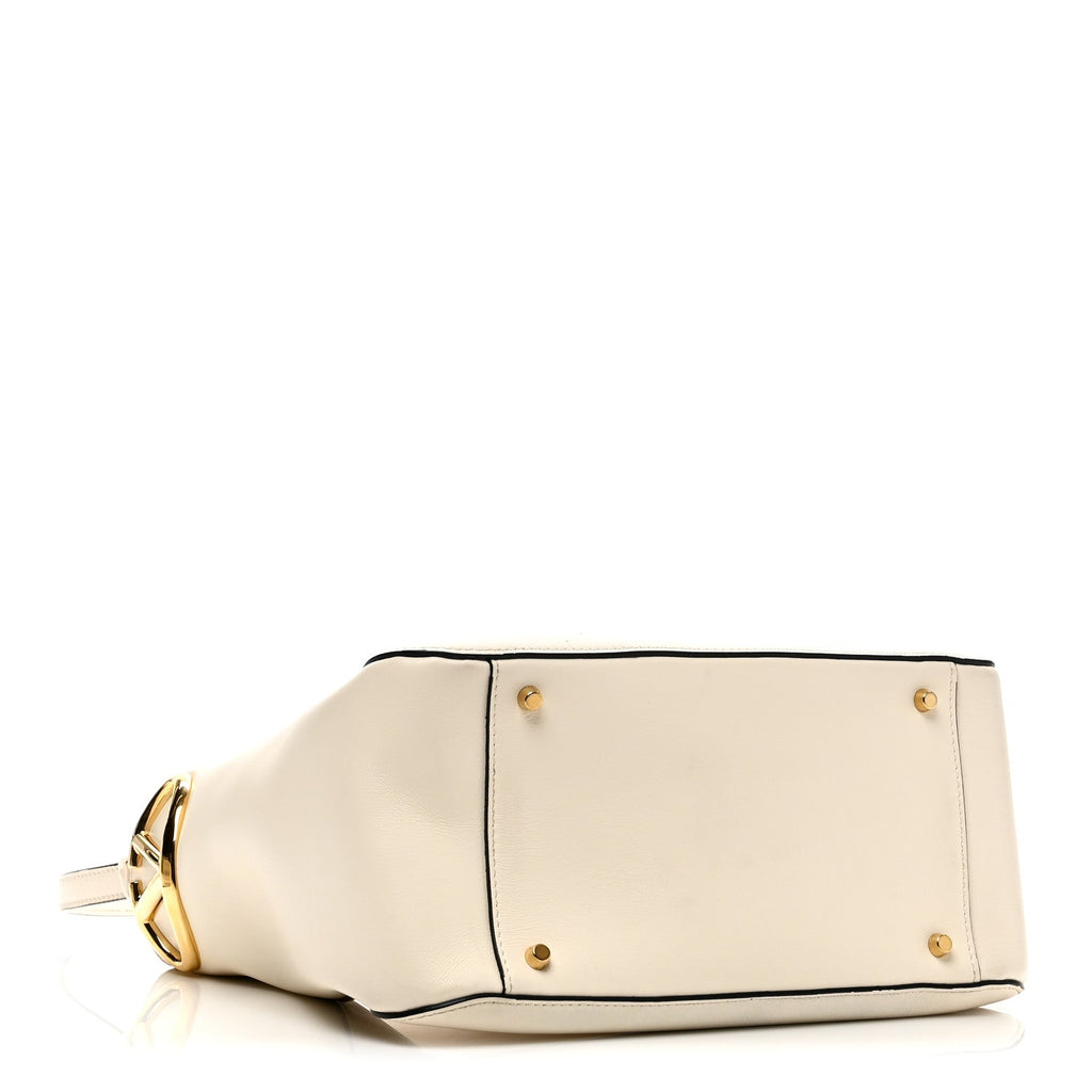 Calfskin VLogo Bucket Bag White
