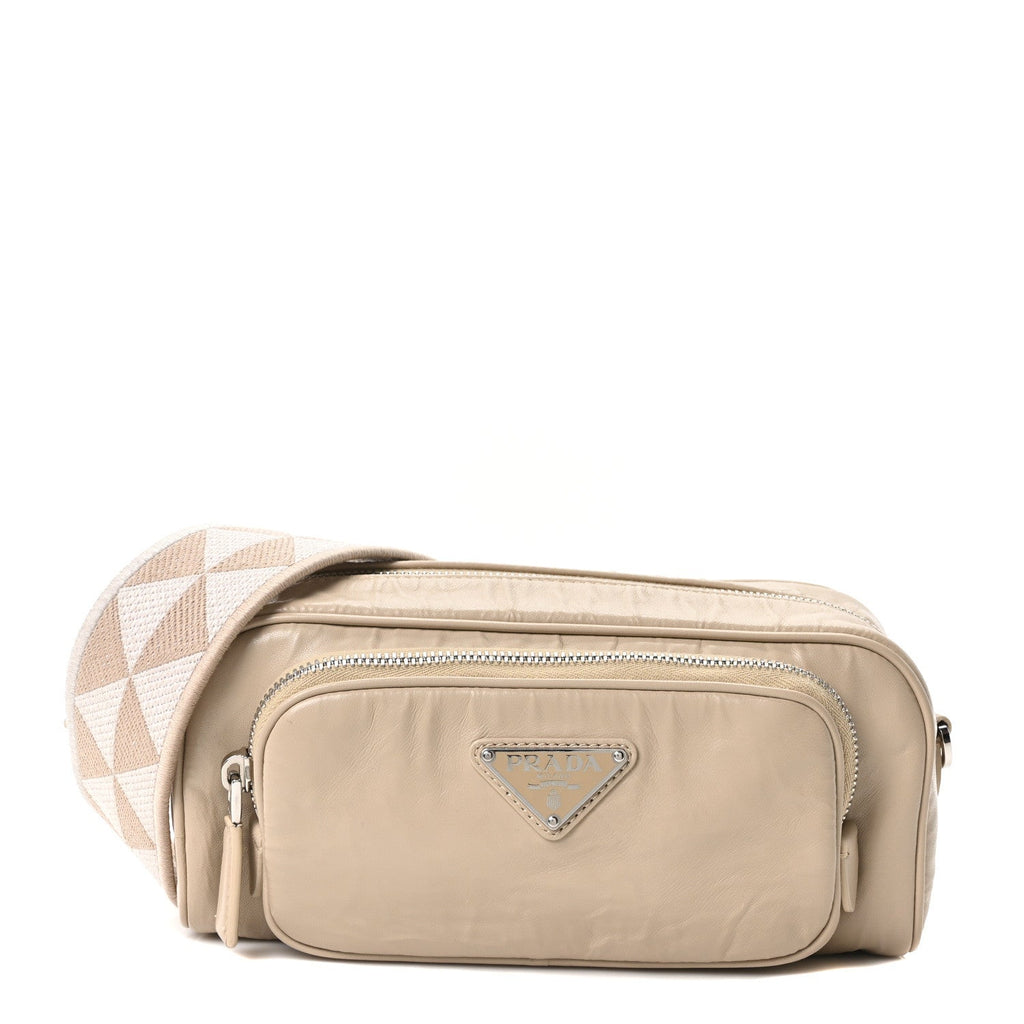 Nappa Antique Multi-Pocket Shoulder Bag Deserto