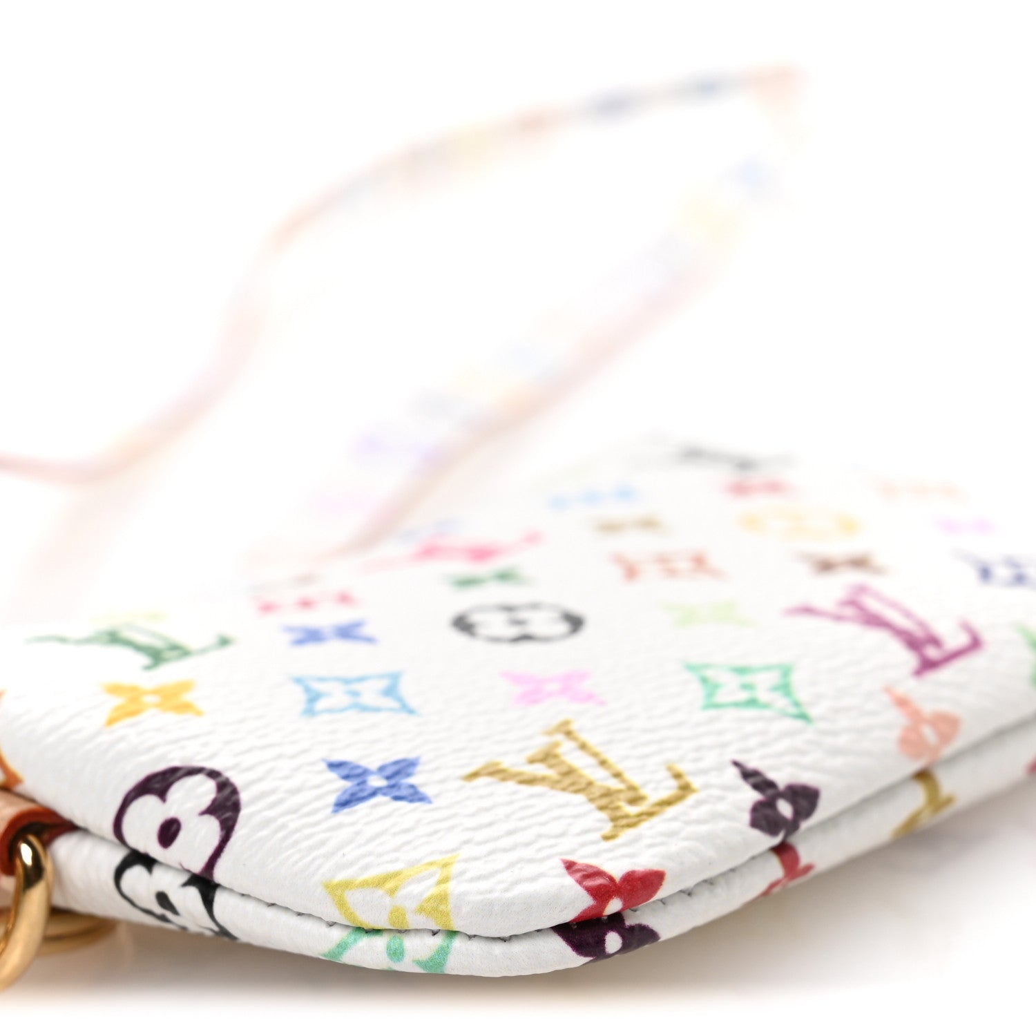LV X TM Monogram Multicolor Phone Holder White