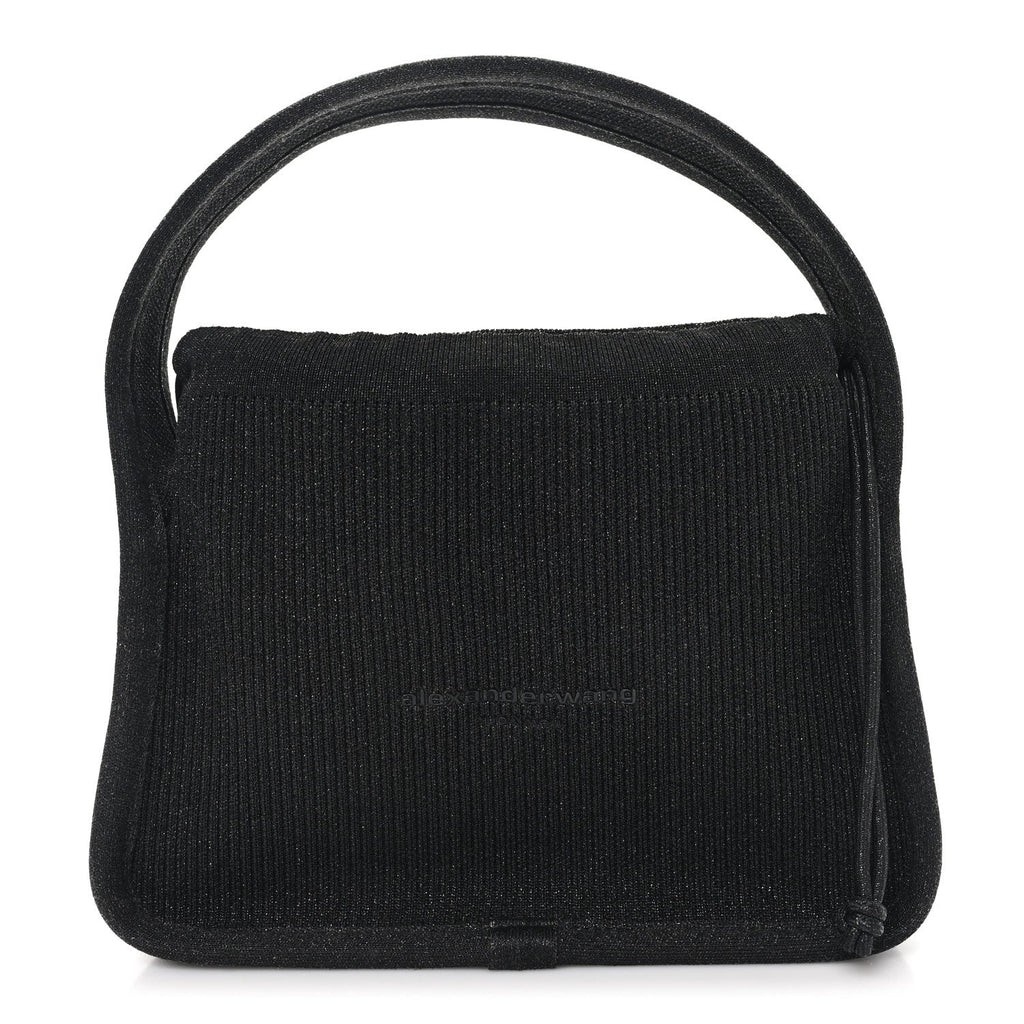 Ribbed Knit Small Ryan Bag Black