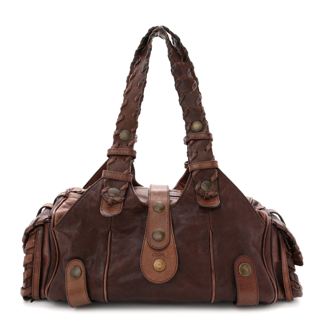 Calfskin Silverado Shoulder Bag Chocolate