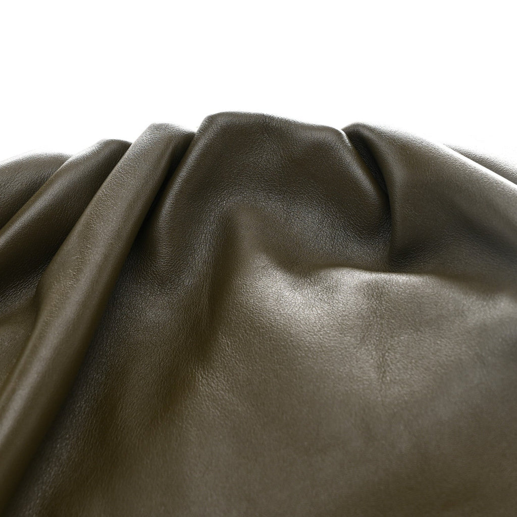 Smooth Butter Calf The Pouch Oversized Clutch Kaki Fondent