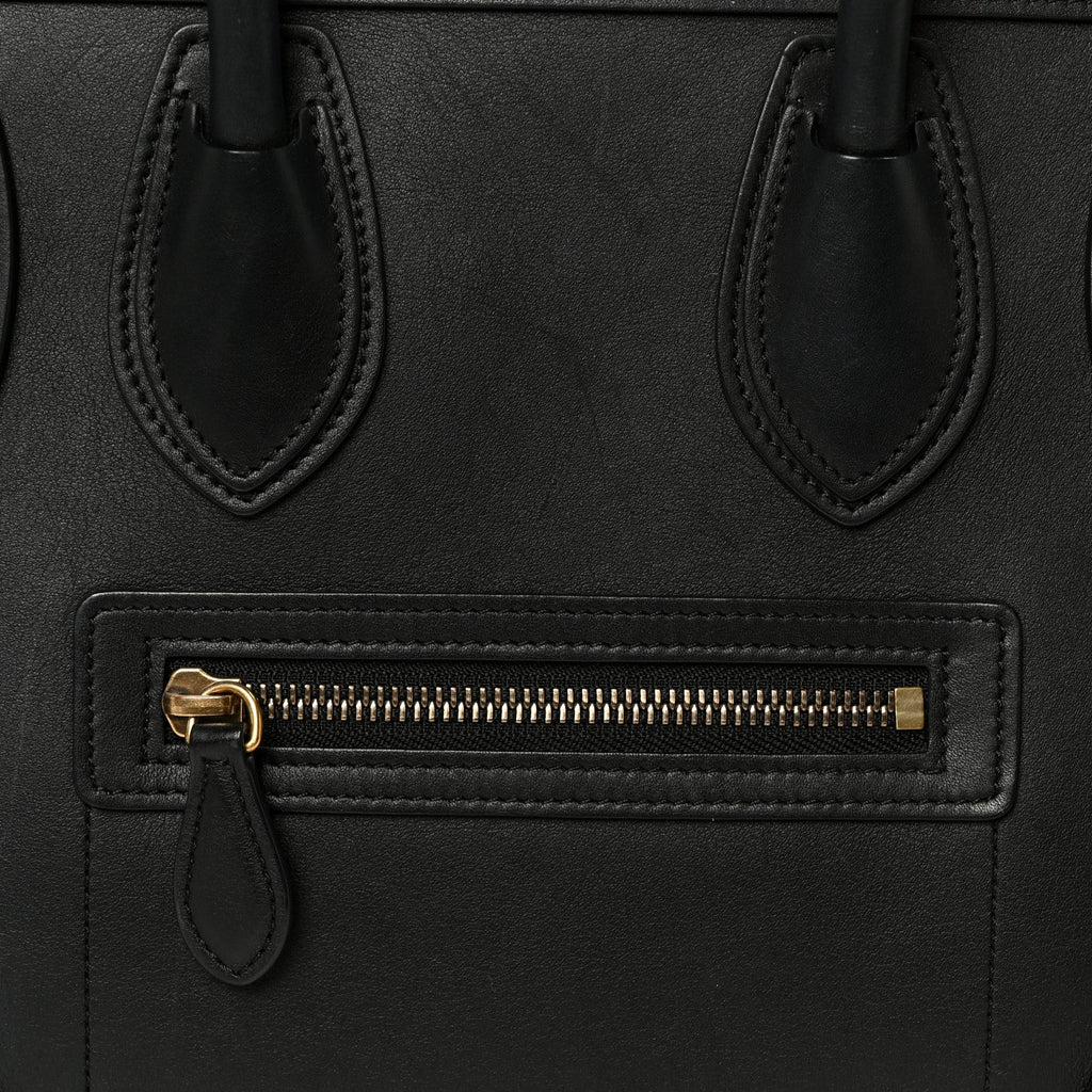 Smooth Calfskin Micro Luggage Black