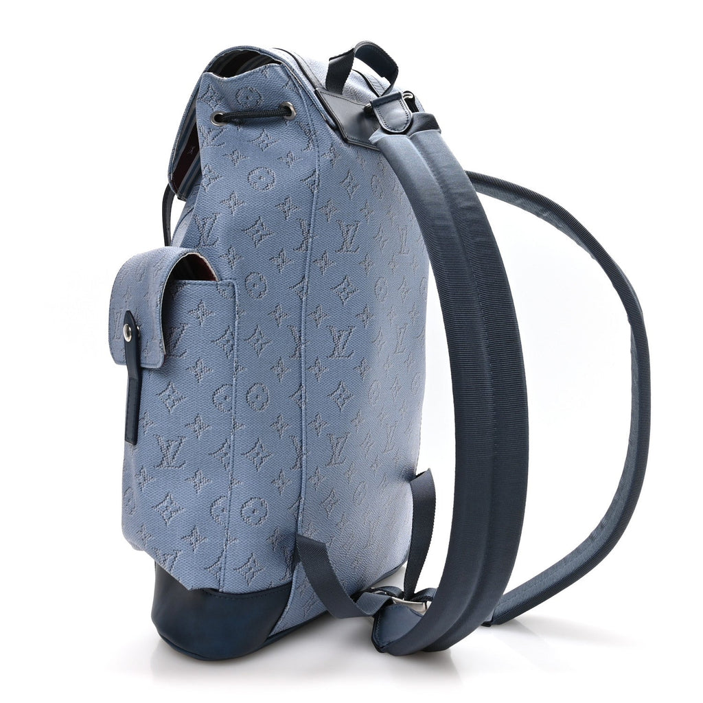 Monogram Heritage Christopher Backpack MM Blue