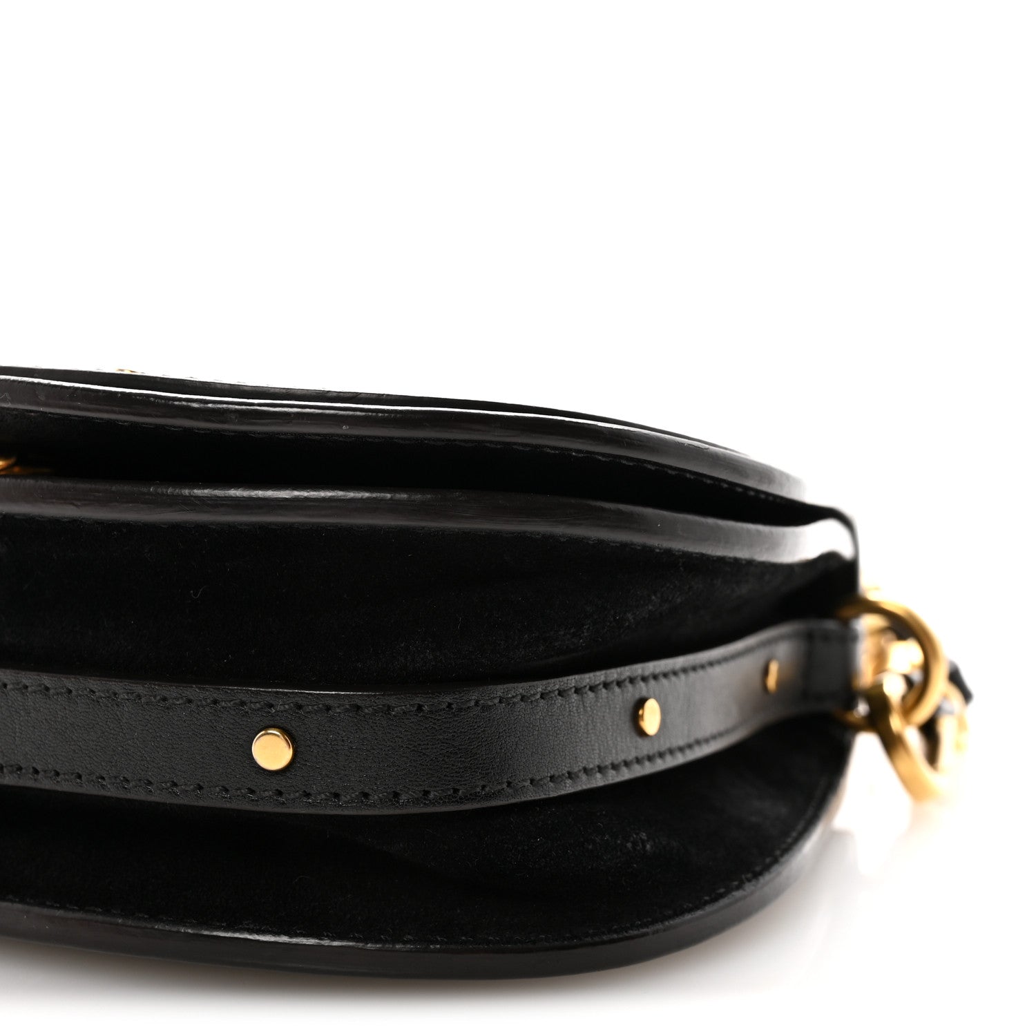 Calfskin Small Nile Bracelet Bag Black