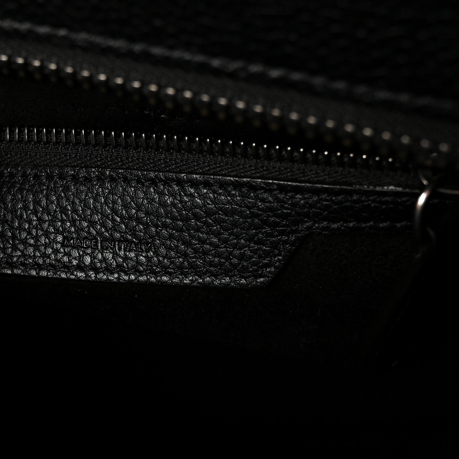 Drummed Calfskin Micro Luggage Black