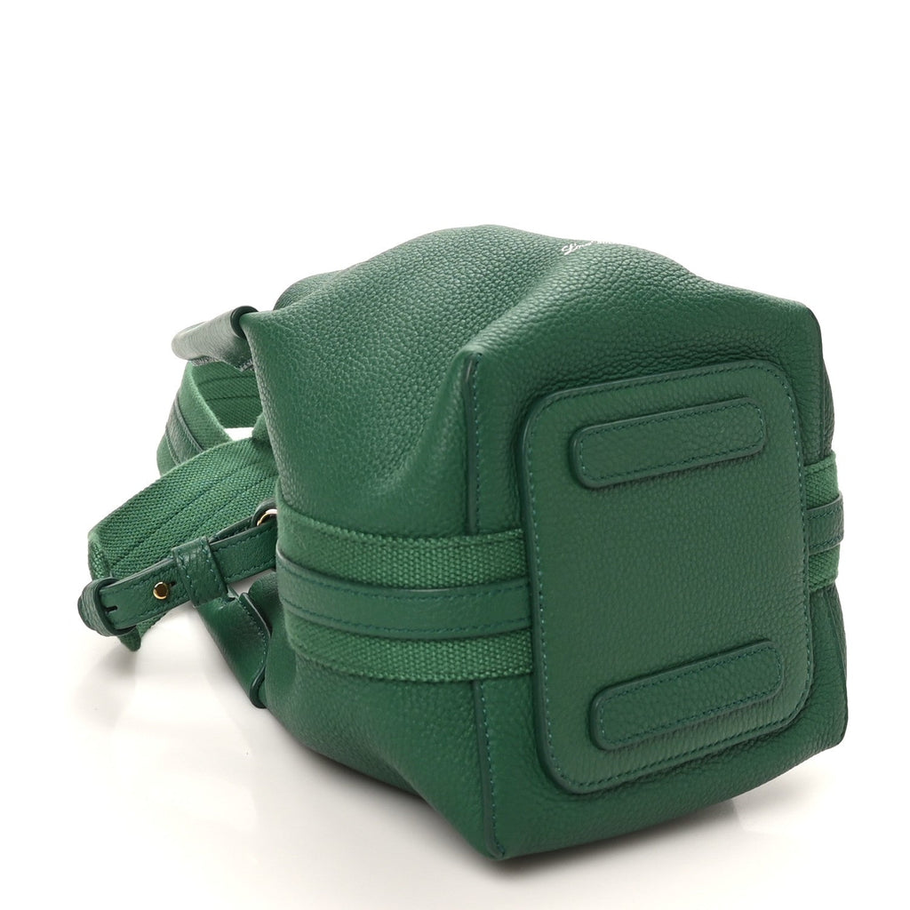 Grained Calfskin Micro Bale Bag Forest Leaves