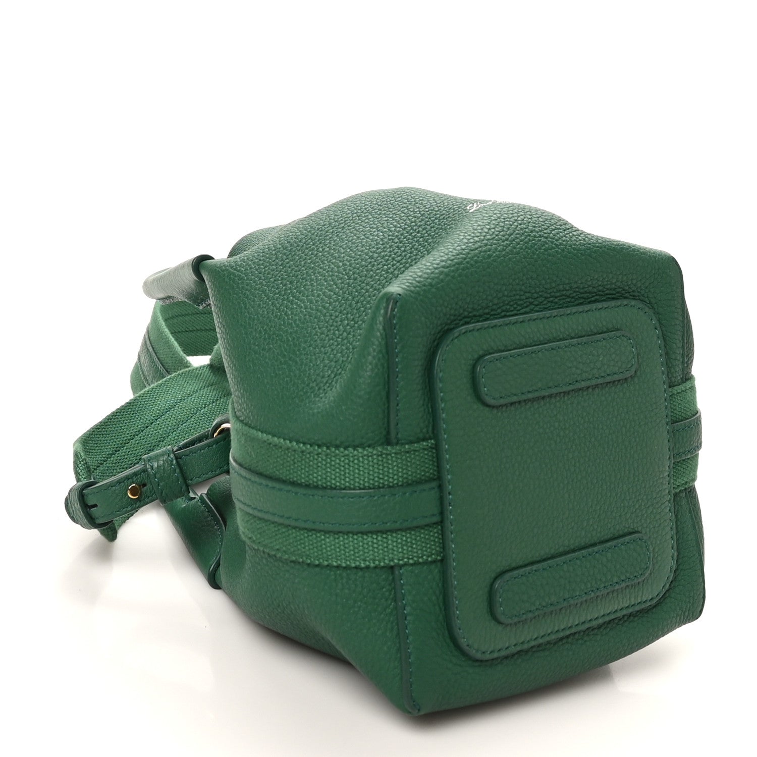 Grained Calfskin Micro Bale Bag Forest Leaves