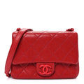 Caviar Quilted Mini Incognito Square Flap Red