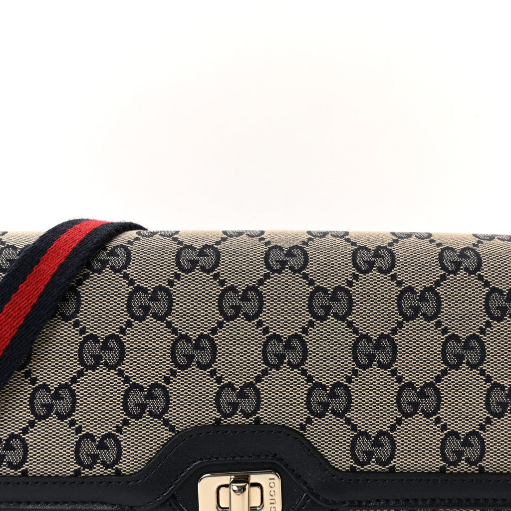 GG Monogram Small Luce Shoulder Bag Beige Blue