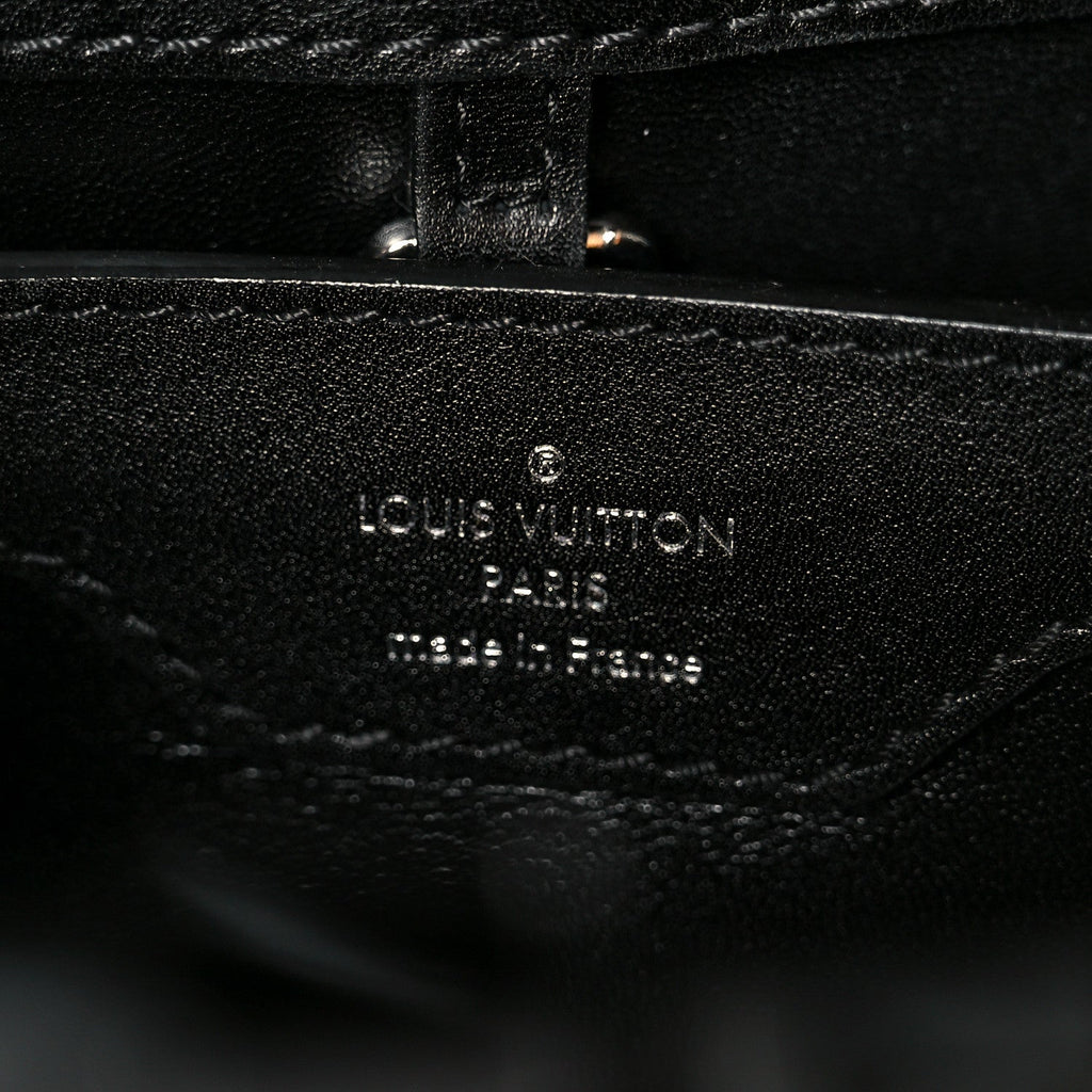 Calfskin Karung Beaded Shanghai Skyline Capucines BB Black
