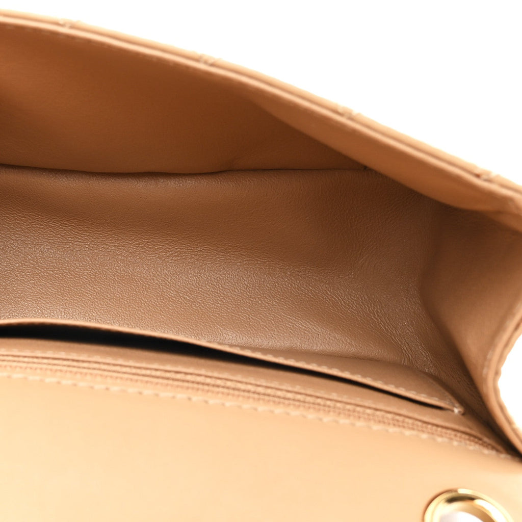 Aged Calfskin Quilted 2.55 Reissue Mini Flap Beige