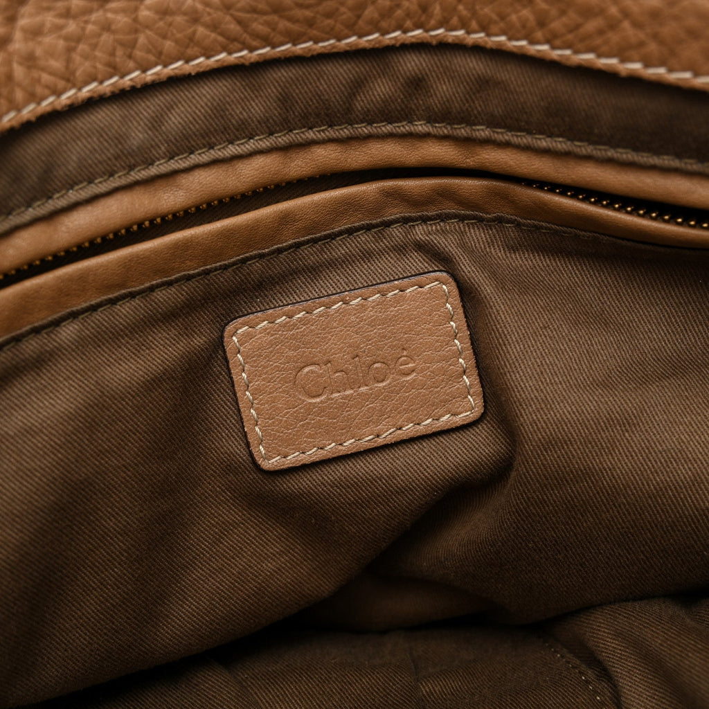Calfskin Large New Marcie Tote Nut