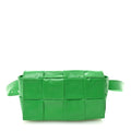 Paper Calfskin Intreccio Cassette Belt Bag Parakeet
